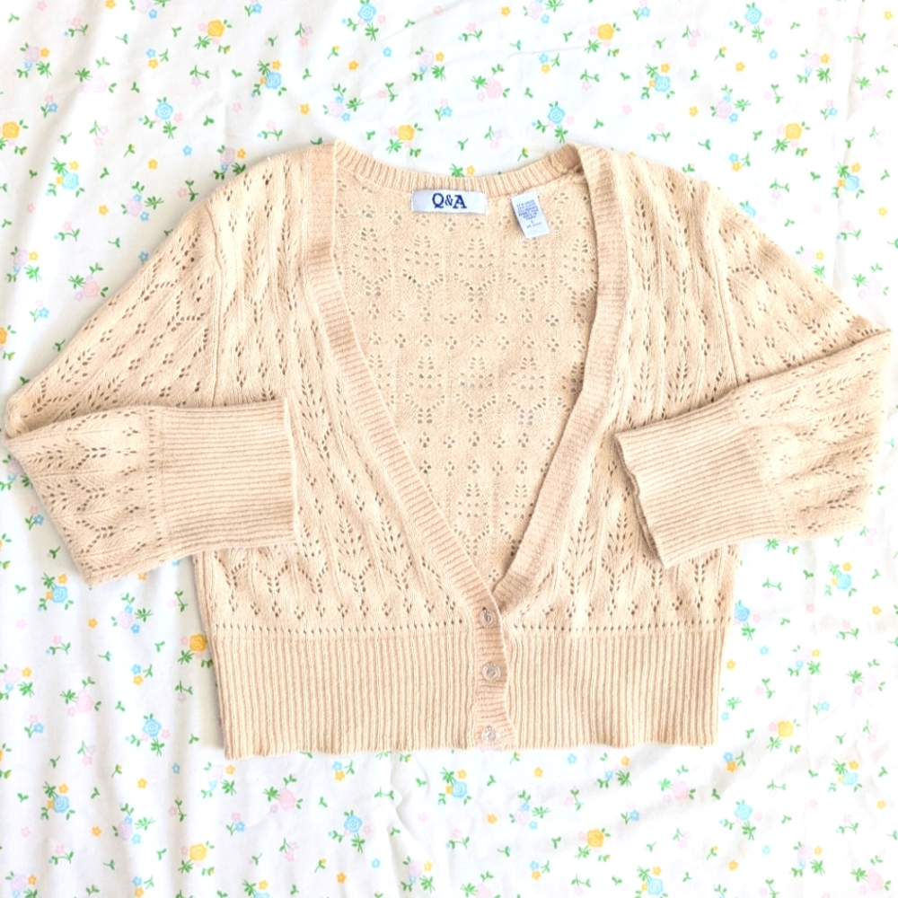 Y2K Cropped Knitted Cardigan - Picture 4 of 7